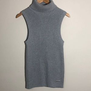 MICHAEL KORS Gray Turtle Neck Sweater Vest